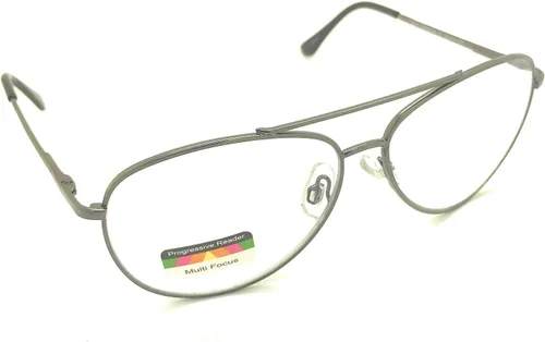 Vista 3 de Multi 3 Power Focus progresivo Aviator gafas de lectura ninguna línea clara lente piloto