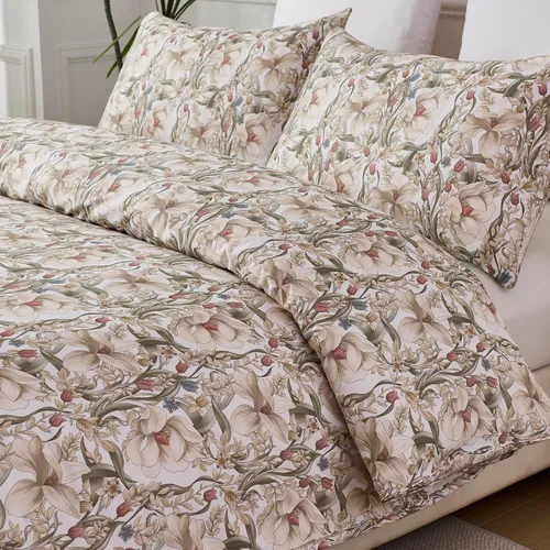 Vista 27 de Helthep Funda de Edredón Floral Tamaño Queen Full, Funda de Edredón de Algodón 100% Lavable Tamaño Full (80" x 90") con 2 Fundas de Almohada