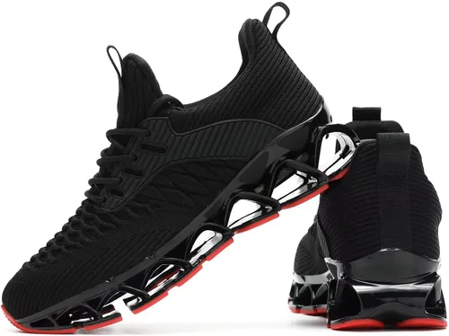 Vista 7 de Wrezatro Zapatos deportivos para mujer, sin cordones, para correr, tenis Blade tenis, informales, cómodos, antideslizantes, para el trabajo