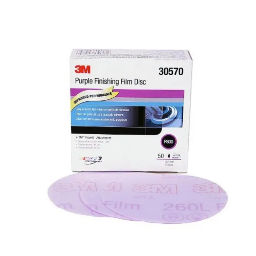 Vista 9 de Disco de película para acabado púrpura antipolvo, modelo P1 3769 de 6 pulgadas, de 3M, P600, 3