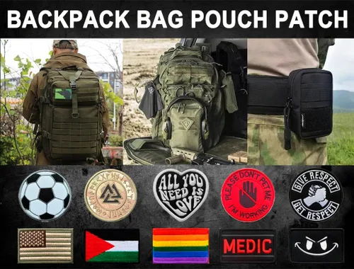 Vista 2 de 2 piezas All You Need is Coffee Hook & Loop Patch Funny Fastener Tactical Colorful Emblema bordado Aplique militar extraíble para ropa, sombreros