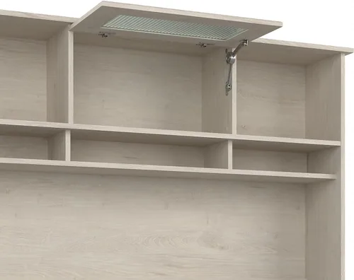Vista 7 de Bush Home Cabot - Mueble de escritorio (60 W, color lino y roble blanco)
