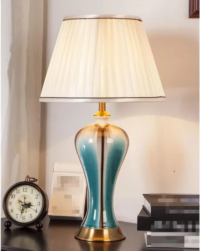 Vista 7 de Lamp for Desk Nordic Retro Ceramic Table Lamp Mediterranean Style Simple Bedside Lamp Bedroom Study Decorative Lamp Desk Lamps for Home Office