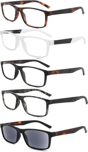 Vista 7 de Lentes de lectura con bloqueo de luz azul para mujeres y hombres, bisagra de resorte para computadora