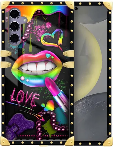 Vista 175 de Funda compatible con Samsung Galaxy S10 4G, TPU suave de lujo y parte trasera de policarbonato duro para niñas y mujeres, funda protectora a prueba