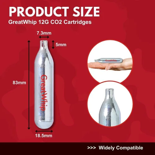 Vista 3 de GreatWhip 25 cartuchos de CO2 de 0.47 oz no roscados compatibles con pistola BB de CO2, pistola de aire, pistola de aire, pistola de aire, rifle