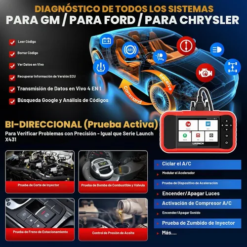 Vista 2 de LAUNCH Escáner de X431 Creader Elite 2.0 FGC OBD2, herramienta