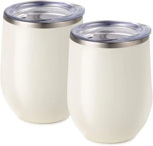Vista 13 de Vaso de vino Maars Bev sin soporte de con paredes dobles aislantes al vacío de acero inoxidable de 12 onzas, Fucsia