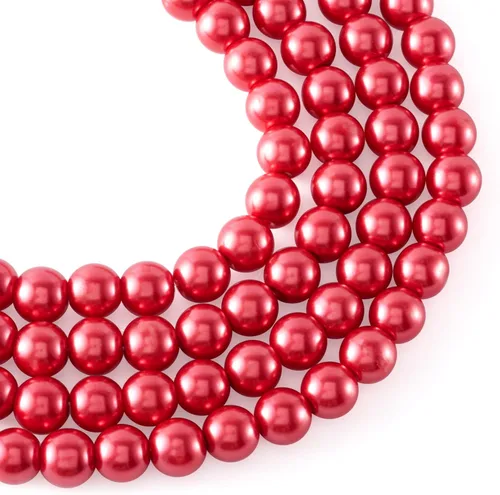Vista 20 de KISSITTY 105 unids/hebra Burly Wood Satin Luster Glass Round Pearl Spacer Bead Loose Beads 0.315 in para bricolaje joyería artesanía 31.4