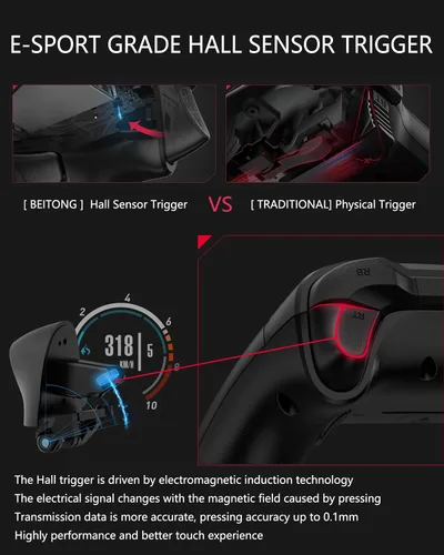 Vista 4 de BEITONG Asura 2 Pro Wireless Gaming Controller PC Game Controllers Dual Vibrate Gamepad Joystick For Windows 7 8 10 11 Android TV Steam Deck Tesla