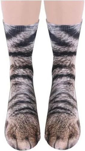 Vista 4 de Calcetines novedosos locos con diseño de pata de animal 3D, regalos divertidos de Navidad para adultos, hombres, mujeres, adolescentes y niños