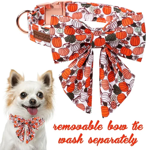 Vista 76 de Unique style paws - Collar para perros con corbatín, collar ajustable para perros y gatos, pequeño, mediano y grande