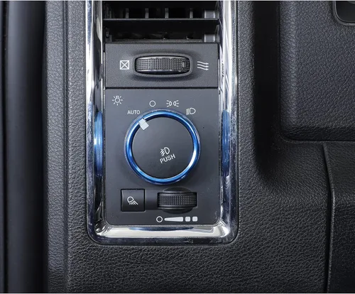 Vista 5 de Voodonala para Dodge RAM - Cubierta de perilla selectora de ajuste de interruptor de faro delantero de aluminio para Dodge RAM 2010-2017, accesorios