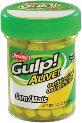 Vista 5 de Berkley ¡Golpe! ¡Vivo! Cebo suave de pesca de maíz Maíz Rojo