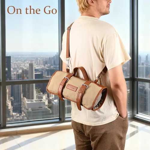 Vista 3 de Kit de camarero de viaje de 22 piezas con bolsa, juego de herramientas de barra profesional de acero inoxidable portátil, kit de mixología