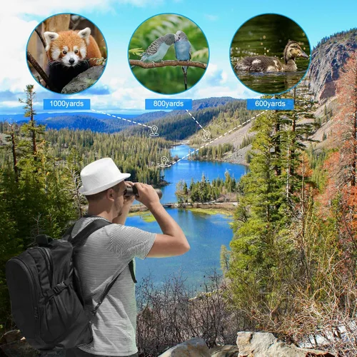 Vista 4 de Telescopio monocular monocular monocular de alta potencia de 12 x 56 para adultos con adaptador para teléfono inteligente, lente FMC y prisma BAK4