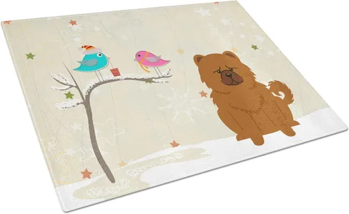 Vista 56 de Caroline's Treasures BB2513LCB - Tabla de cortar de vidrio con texto en inglés "Christmas Presents between Friends" Airedale Terrier - Tabla