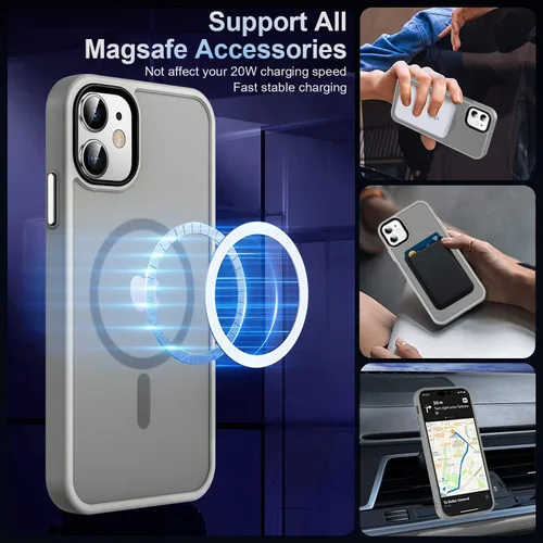 Vista 281 de MOCCA - Funda magnética resistente para iPhone XR de 6.1 pulgadas, compatible con MagSafe, funda con protección contra caídas de grado militar