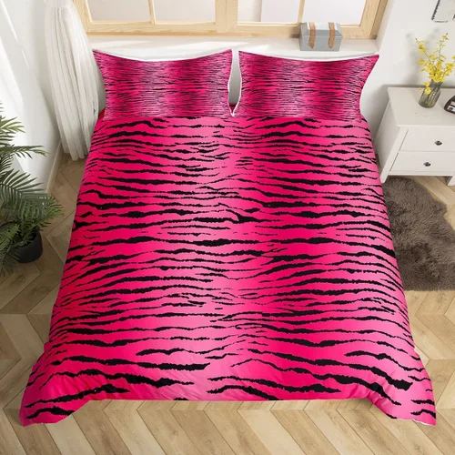 Vista 22 de Feelyou Leopard Bedding Set Twin Size, Cheetah Print Comforter Cover for Kids Boys Girls Animal Duvet Cover Safari Bedspread Cover Zipper