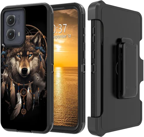 Vista 98 de Funda para Moto G Stylus 5G 2023 con funda de clip para cinturón y soporte, resistente de doble capa, resistente a prueba de golpes, para Motorola
