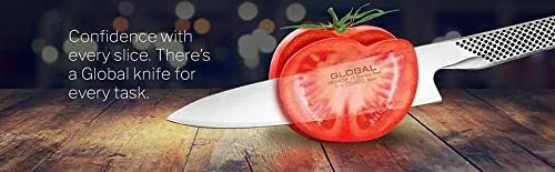 Vista 4 de Global G-218, clásica herramienta de cocina de acero inoxidable, espátula, 8 pulgadas