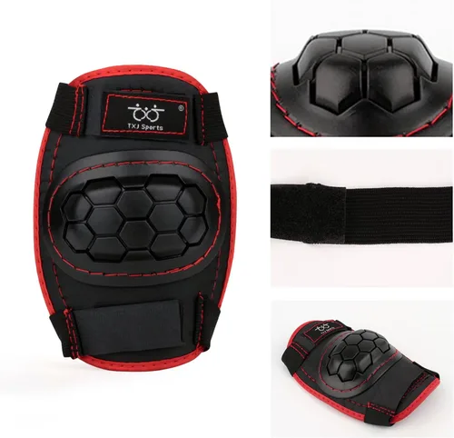Vista 2 de TXJ Sports Coderas y rodilleras para niños con protectores de muñeca, equipo de protección para monopatín, patinaje sobre ruedas, ciclismo