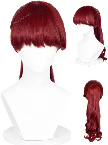 Vista 20 de Peluca corta y recta de anime para cosplay de anime de 14 pulgadas, peluca