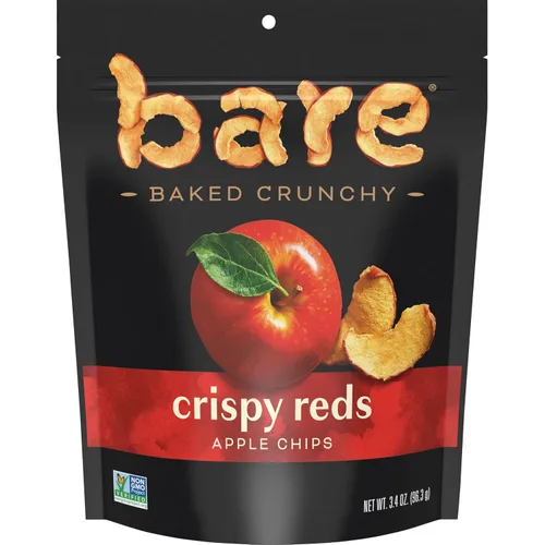 Vista 9 de Bare Chips de plátano crujientes al horno, simplemente plátano, sin gluten, bolsa de 2.7 onzas
