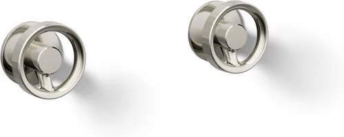 Vista 15 de KOHLER Componentes montaje en pared grifo de lavabo de baño con manijas industriales
