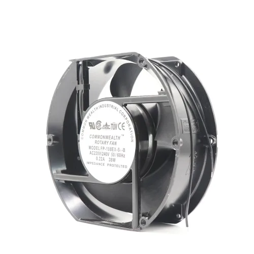 Vista 7 de Commonwealth FP-108EX-S1-B - Ventilador de carcasa de 5.906 x 5.906 in, 38 W, 3100 RPM, CA 110 V, compatible con escritorio