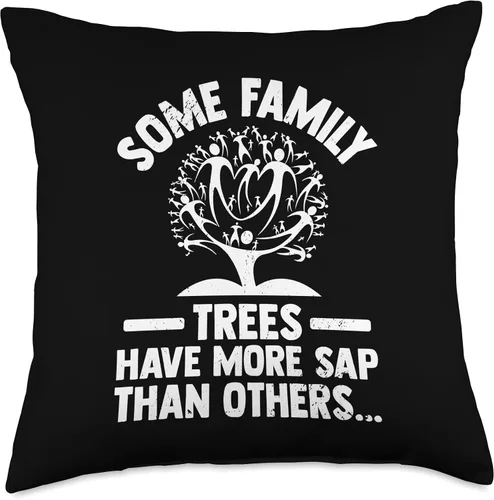 Vista 4 de Genealogy Lover Family Pedigree History Gift Some Family Trees Have More Sap Than Others Genealogy Joke, 16 x 16 pulgadas, multicolor
