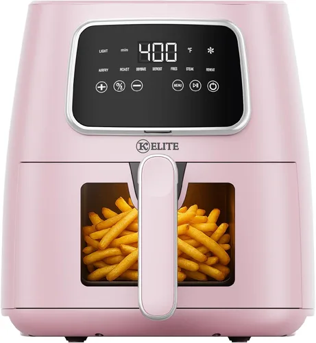 Vista 10 de Kitchen Elite - Freidora de aire compacta de 2.5 cuartos de galón, pequeña estufa de mostrador sin aceite con cesta antiadherente libre de PFAS