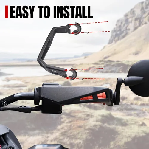 Vista 4 de A & UTV PRO Protector de manillar de aluminio compatible con accesorios Can Am Ryker 600 900 Sport y Ryker Rally Edition, repuesto OEM # 219400998
