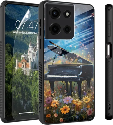 Vista 40 de Funda para Motorola Moto Edge 2022, cubierta trasera de vidrio templado con protector de pantalla, funda protectora a prueba de golpes para Motorola