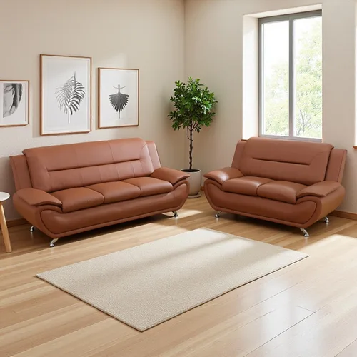 Vista 31 de Sofás de cuero para sala de estar, juego de sofá seccional, juego de 2 piezas de muebles para sala de estar, juego de sofá y sofá biplaza
