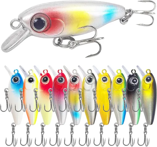 Vista 11 de Señuelos de pesca, señuelo grande y duro Minnow VIB con gancho de agudos Life-Like Swimbait Fishing Bait Popper Crankbait Vibe Sinking Señuelo
