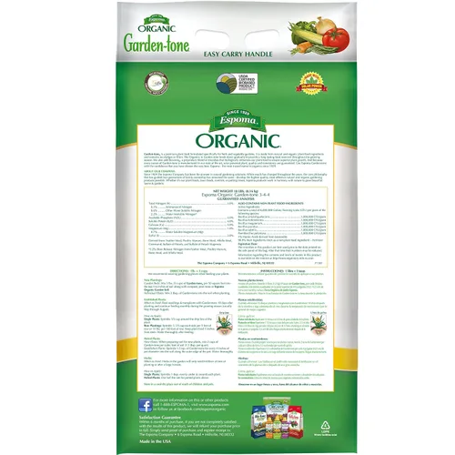 Vista 3 de Espoma Organic Garden-Tone 3-4-4 Fertilizante orgánico para verduras y hierbas de temporada fría y cálida. Cultiva una cosecha abundante de verduras