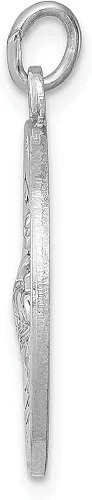 Vista 2 de ICE CARATS Dije de plata de ley 925 San Judas Tadeo San Judas Patrono San Tadeo Medalla de San Judas Tadeo Colgante de Medalla Religiosa para Mujer