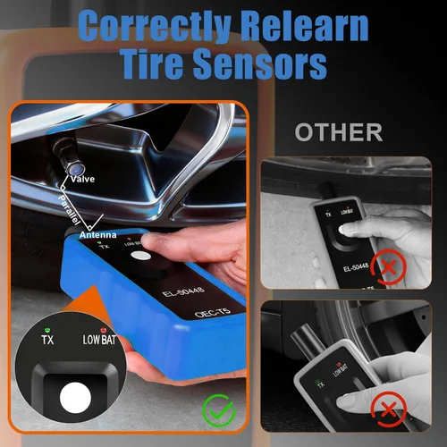 Vista 5 de EL-50448 TPMS Herramienta de reaprendizaje para GM, FIRSTOOL OEC-T5 TPMS herramienta de reinicio TPMS Sensor de neumáticos, herramienta