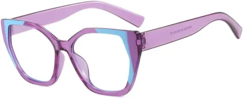 Vista 14 de Gafas retro de ojo de gato anti luz azul gafas de marco a juego