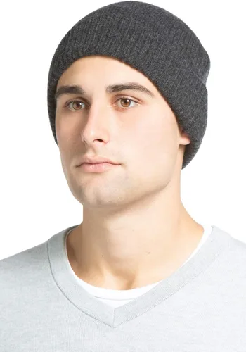 Vista 16 de Fishers Finery Sombrero con puños acanalados de cachemira 100% pura para hombre; ultra felpa