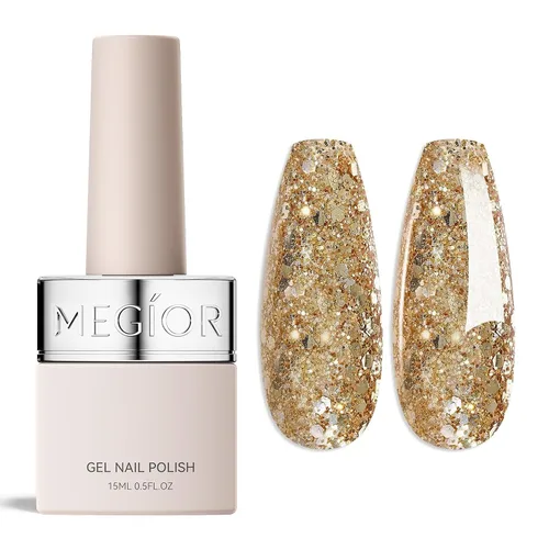 Vista 32 de MEGIOR Esmalte de uñas de gel libre de TPO, 0.5 onzas líquidas, base de gel transparente para remojar la lámpara de uñas LED, capa base de larga