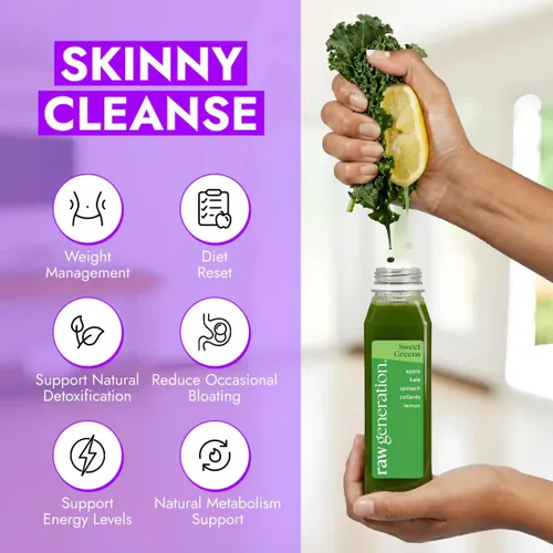 Vista 6 de Raw Generation Skinny Juice Cleanse, 3 días, 18 botellas de jugo prensadas