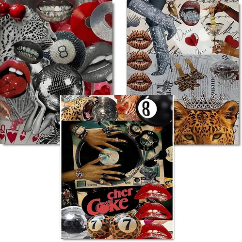 Vista 8 de Kits de arte de diamante para adultos principiantes, modernos kits de pintura de diamante con lunares de leopardo 5D, gemas y manualidades DIY