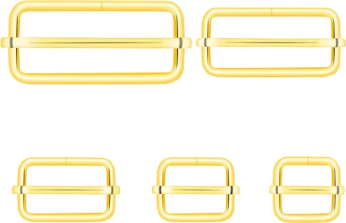 Vista 35 de CooBigo Paquete de 25 hebillas deslizantes ajustables de metal de 1 pulgada, ajustador rectangular Tri-Glide, deslizador de correa de tirantes