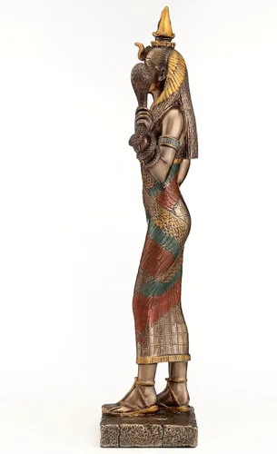 Vista 6 de Veronese Design Diosa egipcia Hathor sosteniendo una estatua de cobra