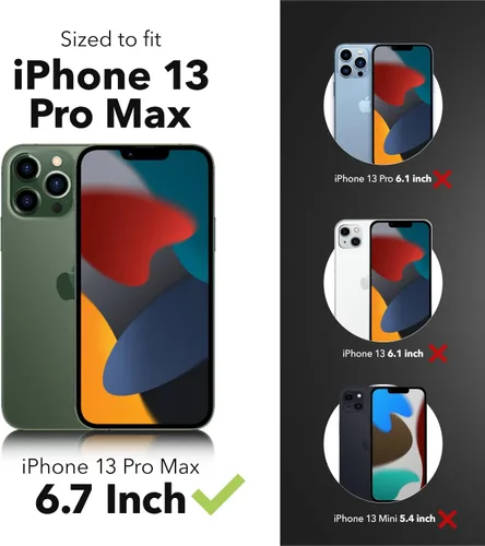 Vista 3 de max Protection by ZAGG MagSafe - Funda compatible con imanes integrados, hecha para Apple iPhone 13 Pro Max, color negro, 992008945