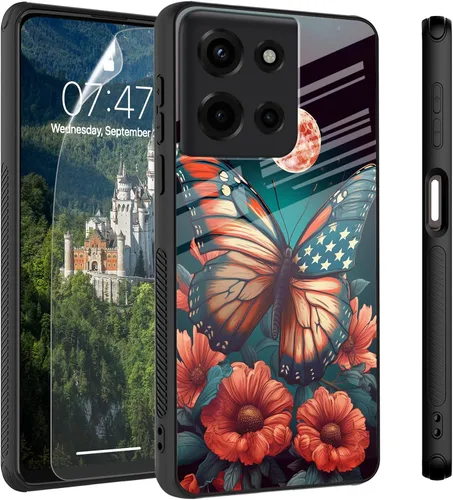 Vista 14 de Funda para Motorola Moto Edge 2022, cubierta trasera de vidrio templado con protector de pantalla, funda protectora a prueba de golpes para Motorola
