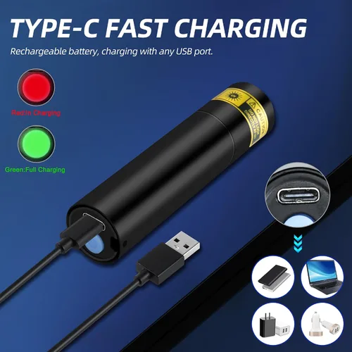 Vista 11 de DARKBEAM Linterna UV Luz Negra 395 NM, Mini pero Potente USB-C LED Recargable Lámpara de Madera, Linternas Ultravioleta para Detección de Orina
