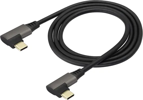 Vista 10 de Cable USB 3.1 tipo C de 90 grados en ángulo derecho e izquierdo 3.1 USB tipo C macho 4K a 60Hz Gen 2 Cable de extensión compatible con carga, datos